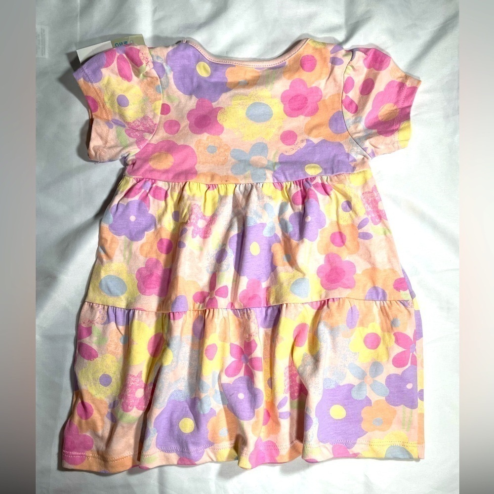 Primark Toddler Girls Dress 2 Pack Scoop Neck Short Sleeve Sundress Sz 12-18M - Picture 4 of 9